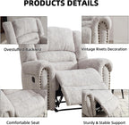 CANMOV Leather Recliner Chair, Classic and Traditional Manual Recliner Chair with Comfortable Arms and Back Single Sofa for Living Room, Nut Brown - image 18