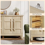 55-Inch Rustic Wood Farmhouse Buffet Cabinet with Ample Storage - image 7