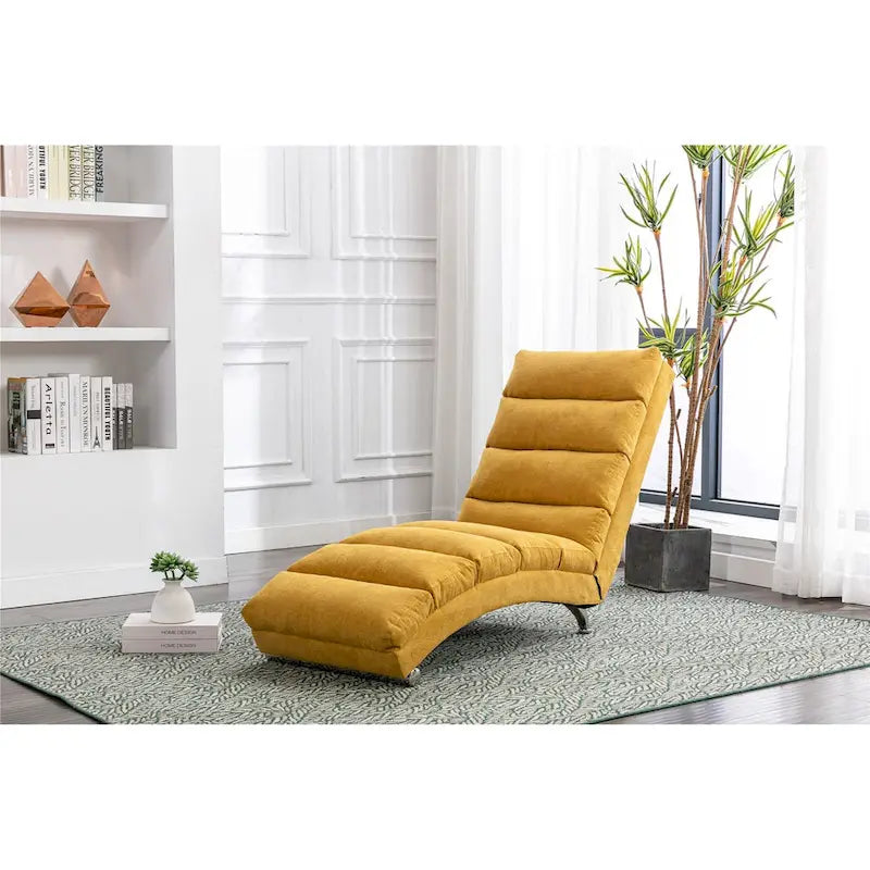 Linen Indoor Chaise Lounge Chair - Dimensions: 58.27" x 21.65" x 34.25" - image 5