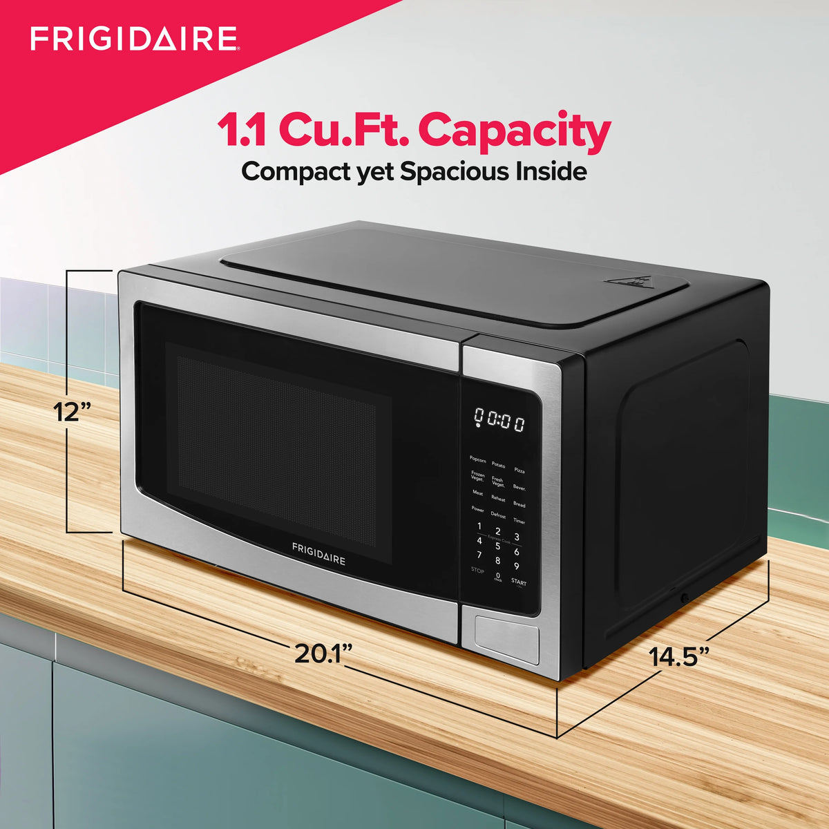 Frigidaire 1.1 Cu. Ft Countertop Microwave Oven in Stainless Steel - image 5