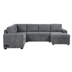 Roomfitters U-Shaped Sectional Sofa with Pull-Out Bed, Storage Chaise Lounge, and Integrated Charging Ports for Living Room - image 11