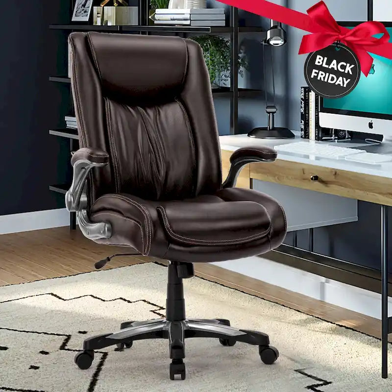 Ergonomic Office Chair with High Back Flip Up Armrests and Rolling Base - image 2
