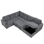 Roomfitters U-Shaped Sectional Sofa with Pull-Out Bed, Storage Chaise Lounge, and Integrated Charging Ports for Living Room - image 22