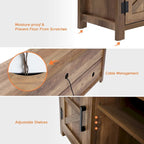 Rustic Farmhouse Barndoor TV Stand - Entertainment Center for TVs up to 70 Inches - image 45