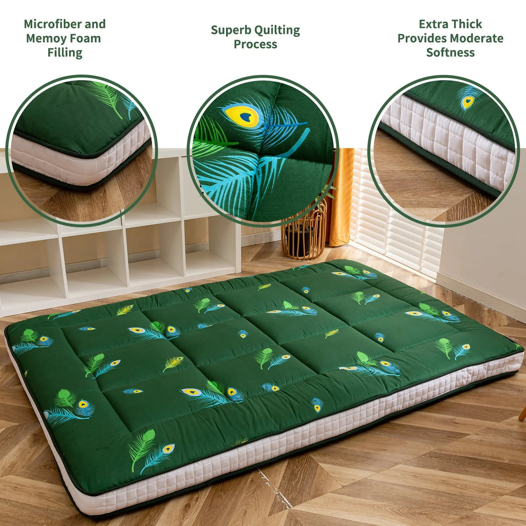 Extra Thick Futon Floor Mattress, Padded Japanese Folding Roll Up Mattress Sleeping Pad, Foldable Camping Portable Mattress Shikibuton - image 7