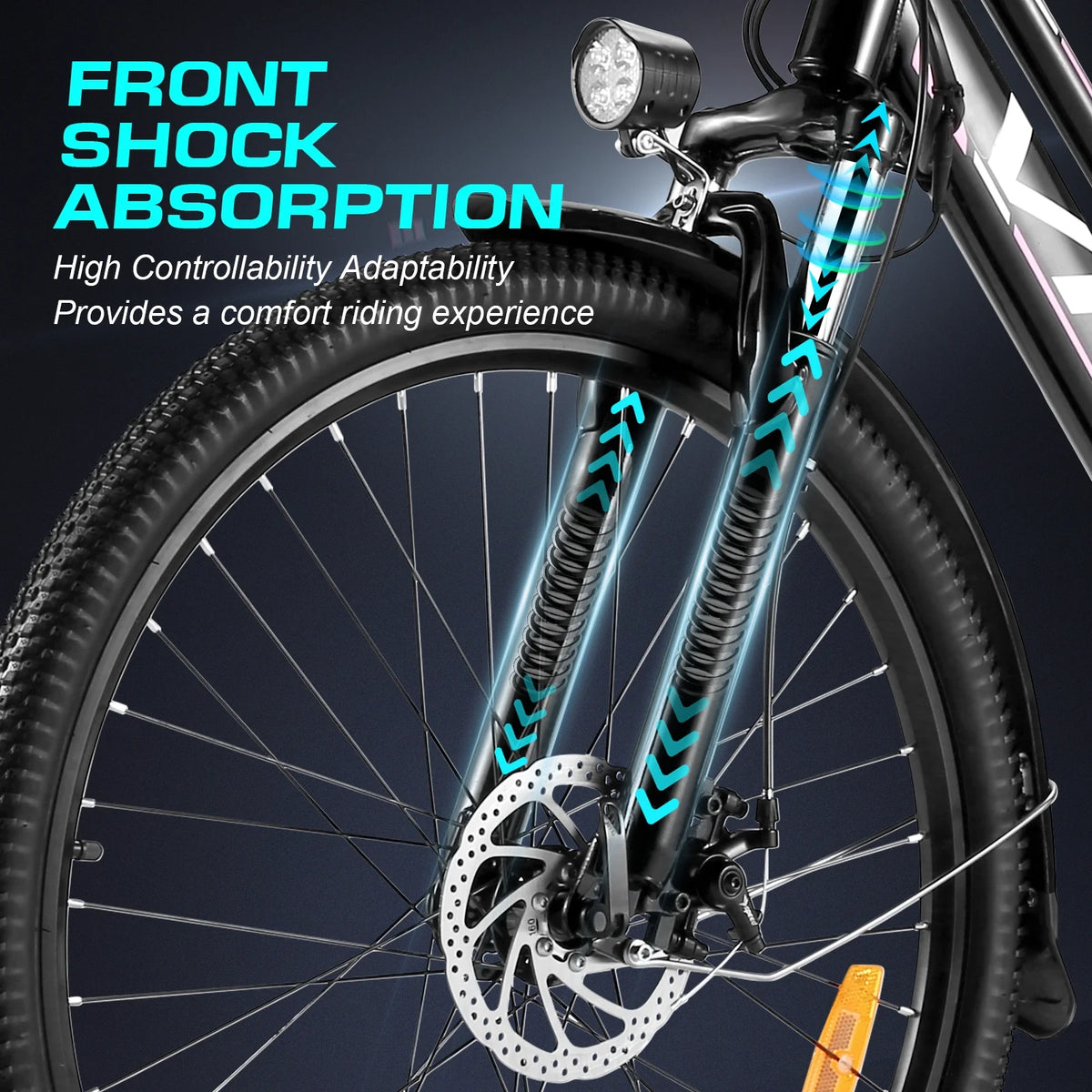 Vivi Electric Bike 26" City Commuter Electric Bike 48V 500W Step - Through Electric Bike 19.8MPH Electric Cruiser - image 17
