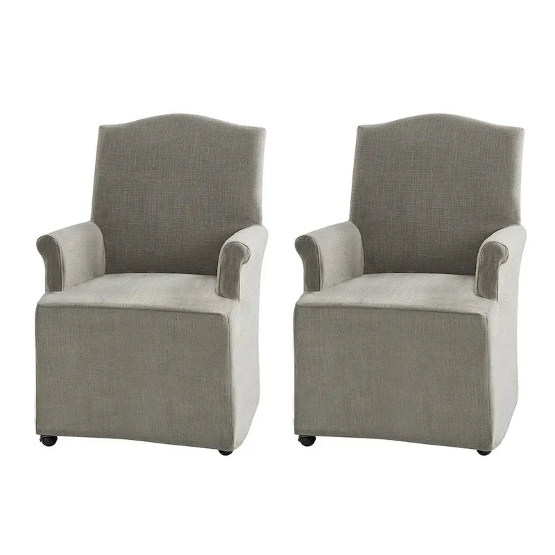 Set of 2 Alethea Upholstered Dining Chairs with Slipcovers and Solid Wood Legs by HULALA HOME - image 28