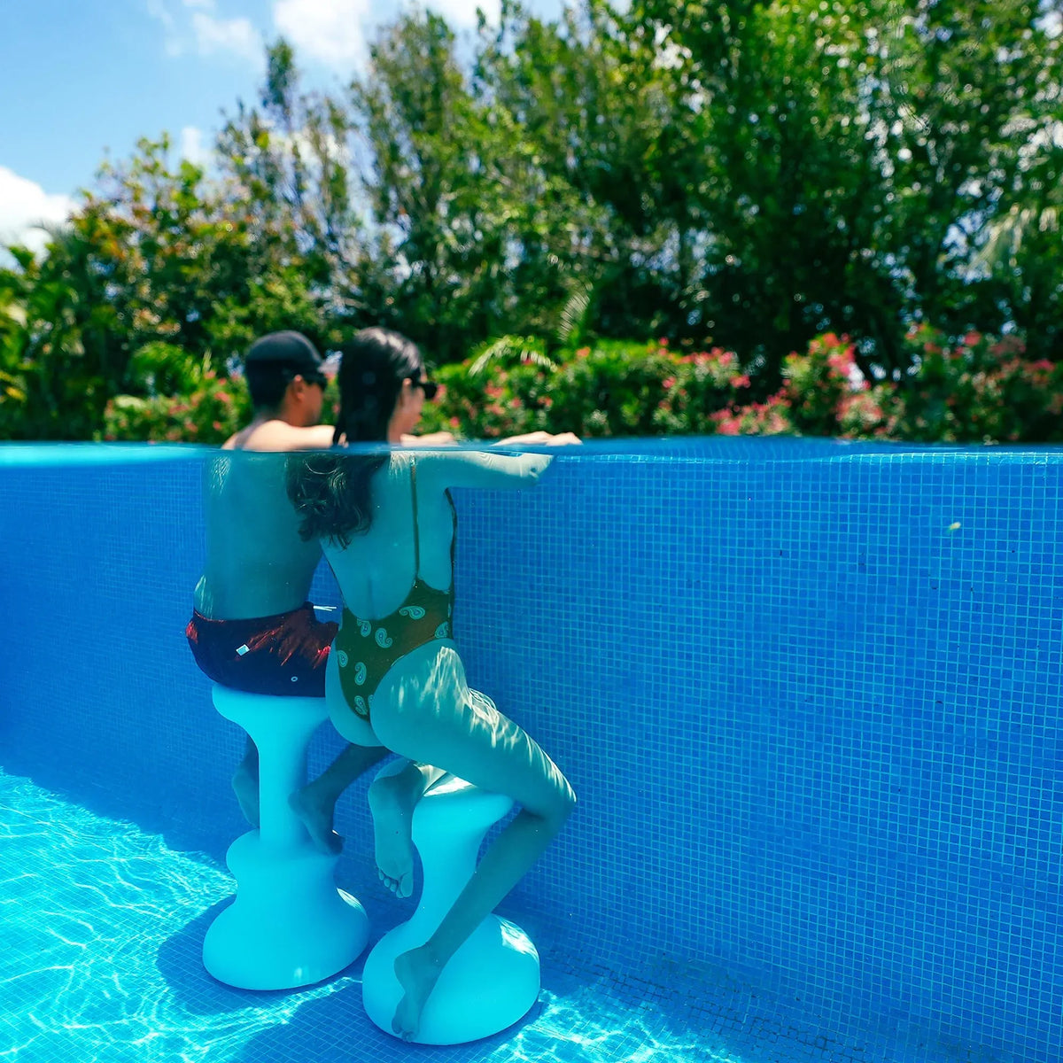 Dunn - Rite Products Made in USA Submersible Swim up Pool Stools for Underwater Use, Bar Stool for Inside Pool and - image 2