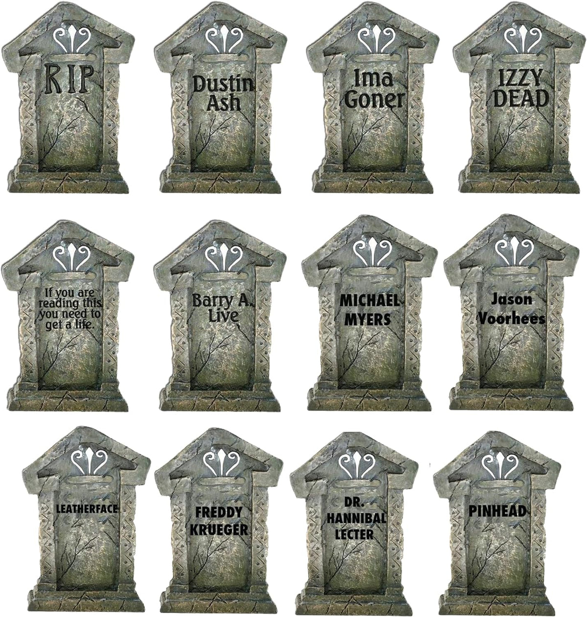 12 Halloween Tombstones for Halloween Cemetery - image 1