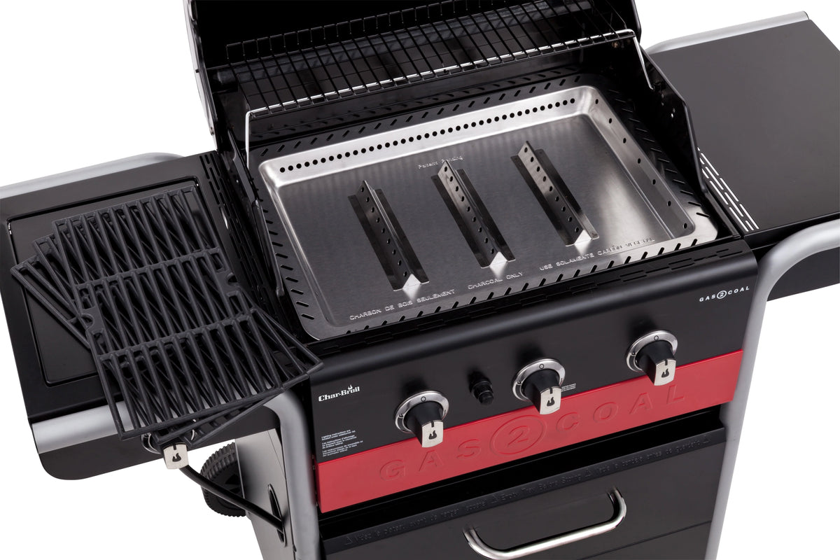 Gas2Coal 3-Burner LP Gas & Charcoal Outdoor Combination Grill - image 5