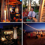 2-Sets Pyramid Outdoor Heater Standing, 42,000 Btu Tower Patio Heaters Propane - image 2