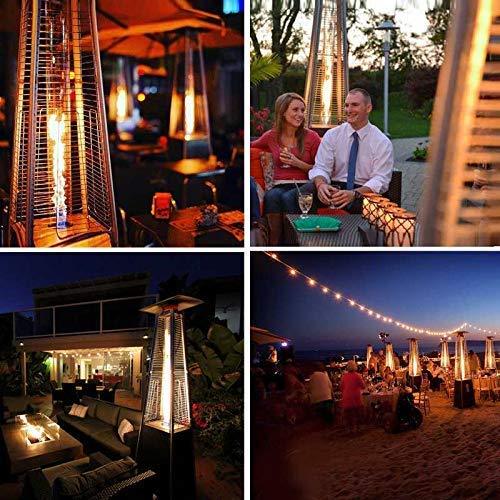 2-Sets Pyramid Outdoor Heater Standing, 42,000 Btu Tower Patio Heaters Propane - image 2