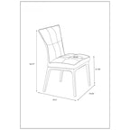 Set of 2 Contemporary Tufted Side Chairs with Sturdy Solid Wood Frame - image 5