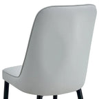 Contemporary Set of 4 Faux Leather Dining Chairs with Cushioned Backrests and Metal Legs – Ideal for Dining Rooms, Living Rooms, and Bedrooms - image 10
