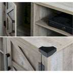 Rustic Farmhouse Barndoor TV Stand - Entertainment Center for TVs up to 70 Inches - image 6
