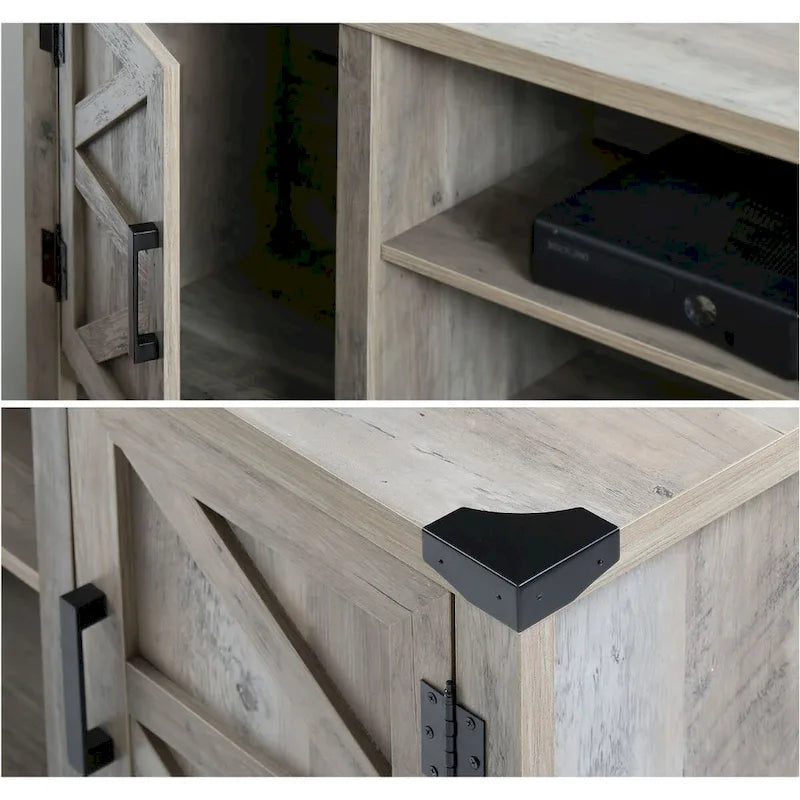 Rustic Farmhouse Barndoor TV Stand - Entertainment Center for TVs up to 70 Inches - image 6