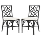 Set of 2 SAFAVIEH Maye Rattan Accent Chairs with Cushions - Dimensions: 18.5" W x 20.9" L x 35.8" H - image 16