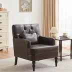 Set of 2 Arm Chair Upholstered Button Tufted Accent Chair with Lumbar Pillow Beige/ Grey/ Light Blue - image 30