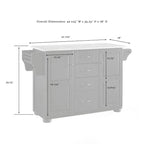 Kitchen Island Cart with Drawers Cabinets and Storage Rack on Wheels - image 8