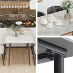 Contemporary Kitchen Table with Metal Frame and Sintered Stone Top - image 15