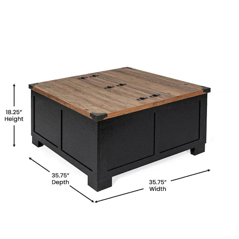 Contemporary Farmhouse Coffee Table Featuring Concealed Storage - image 18