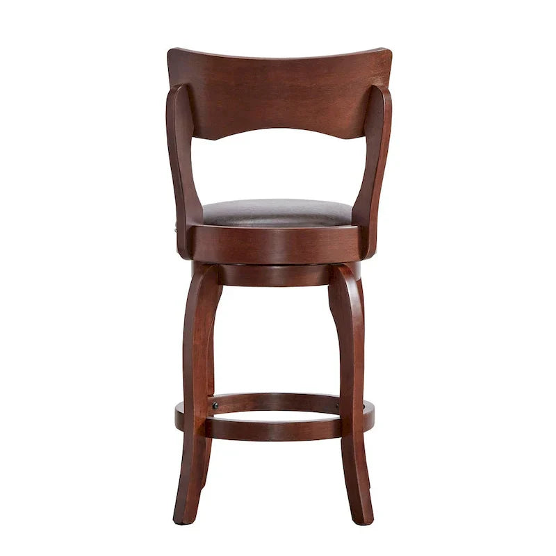 Lyla 24-Inch Brown Swivel Counter Stool by iNSPIRE Q Classic - image 3