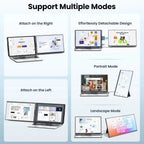 Laptop Screen Extender - 15.6" FHD 1080P Portable Monitor for Laptop, Detachable & Plug and Play Dual Laptop Monitor Extender for 13"-17.3" Laptops, Compatible with Wins/Mac/Android/Chrome - image 4