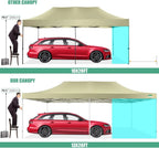 COBIZI 10x20 Heavy Duty Pop up Canopy Tent with 6 sidewalls Easy Up Commercial Outdoor Canopy Wedding Party Tents for Parties All Season Wind & Waterproof Gazebo with Roller Bag,Black(Frame Thickened) - image 11