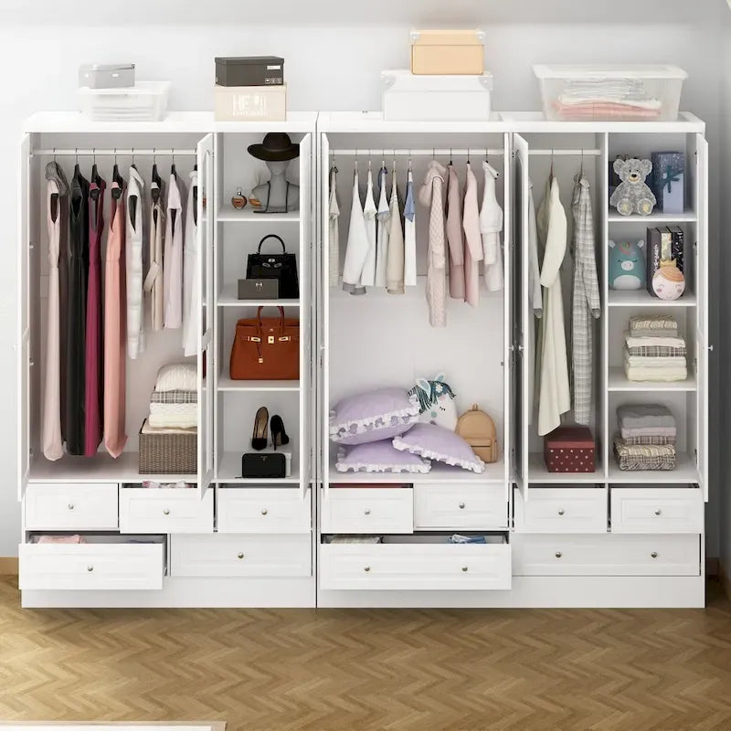 78.7H Combo Twin Wardrobe Set: Stylish and Functional Armoires for Your Closet - image 3