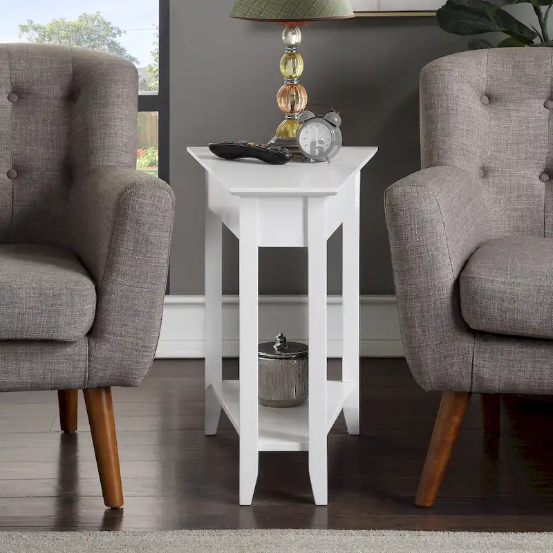American Heritage Wedge End Table with Shelf by Convenience Concepts - image 6