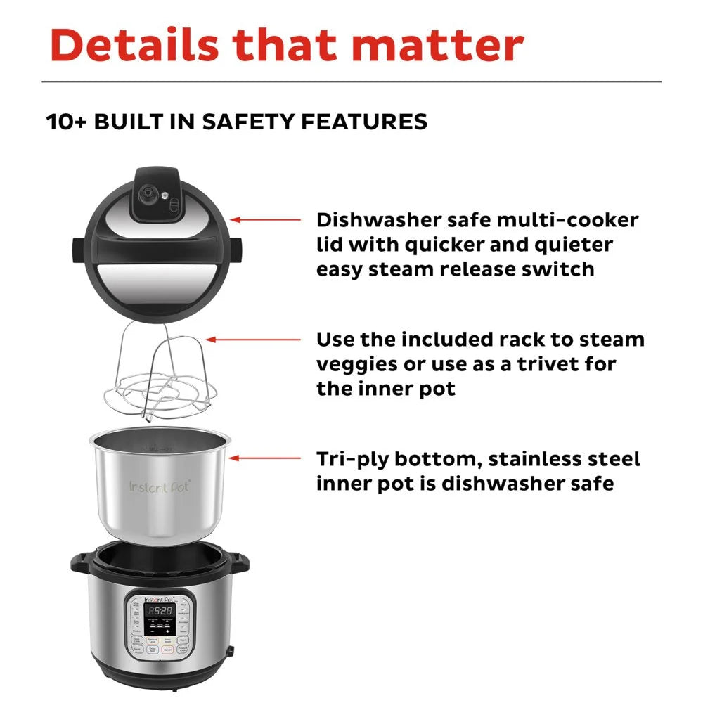 Qt Electric Pressure Cooker 7 In 1 with Easy Release Steam - image 5