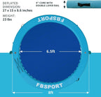 Inflatable Dock Floating Platform 8ft Inflatable Water Hammock Floating Deck for Lake W/Cupholder Round Floating Ring Float Ring Pool Float Raft Lounger Island Platform Pad - image 15