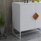 CUSchoice Solid Wood Square Handle 2-Door Sideboard - image 9