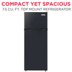 Frigidaire 7.5 Cu. Ft. Top Mount Refrigerator, Black - image 5