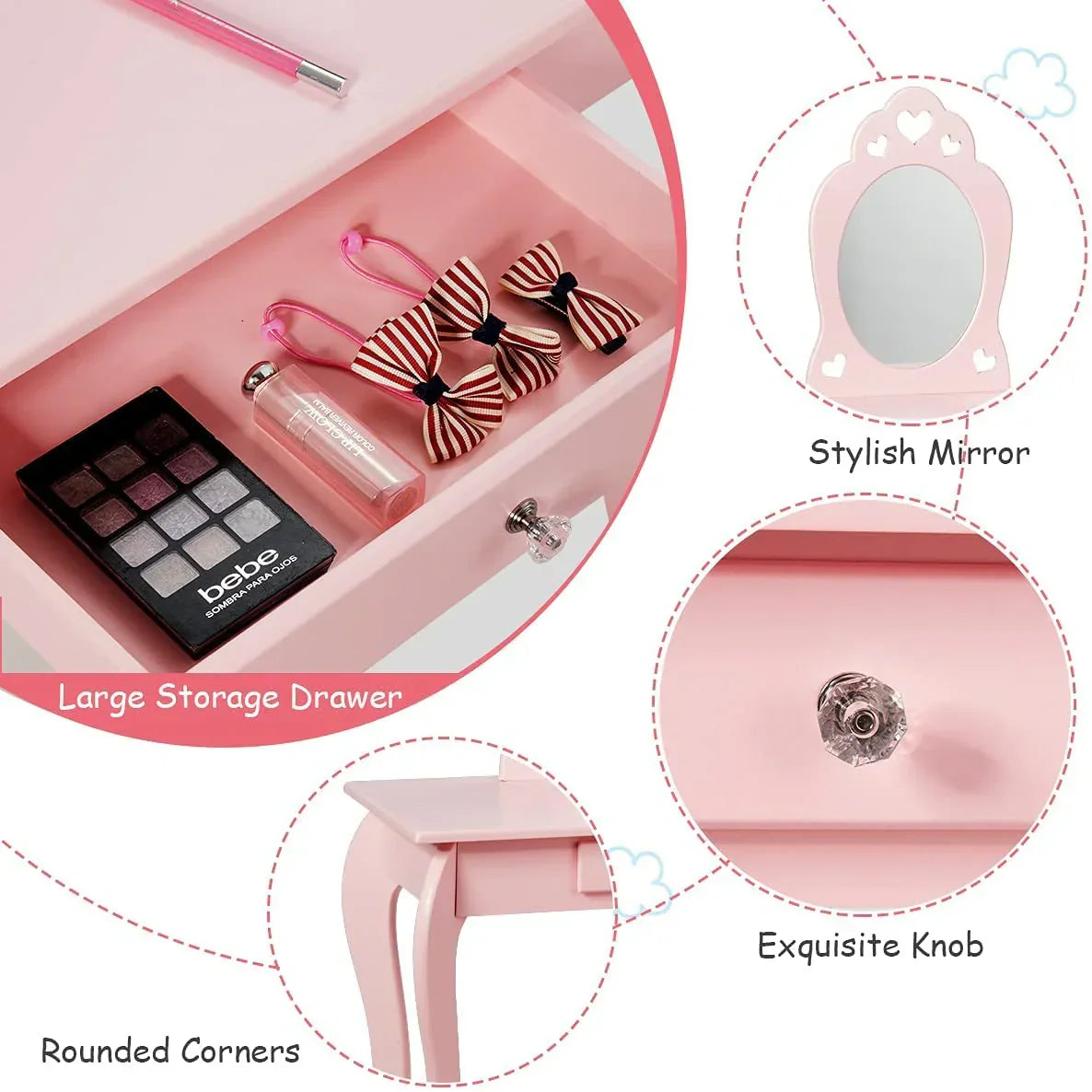 Fireflowery Vanity Detachable Princess Pretend - image 3