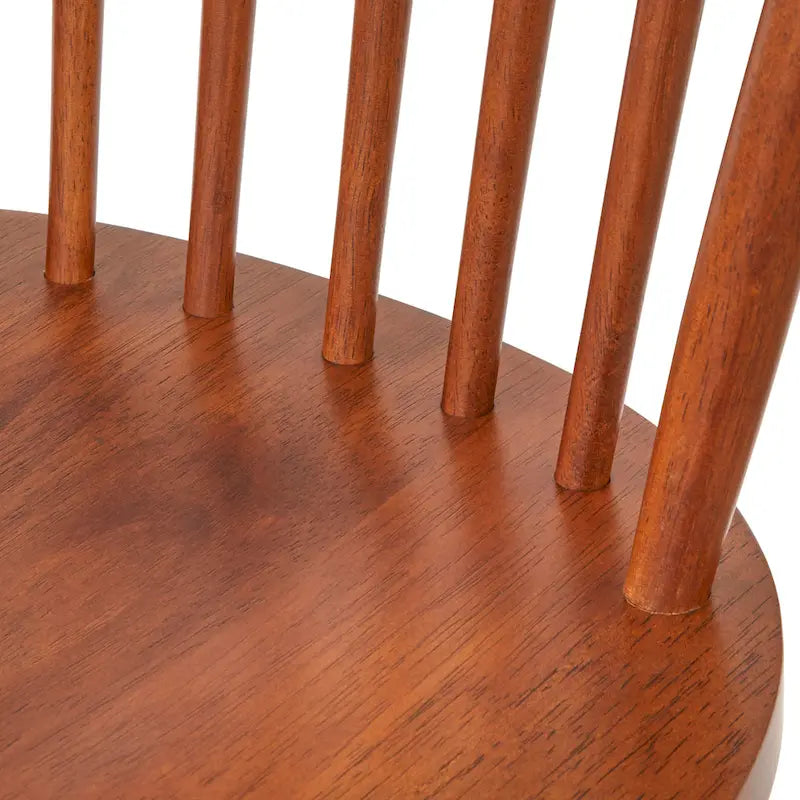 Set of 2 Spindle Back Dining Chairs Solid Rubberwood Farmhouse Style - image 26