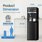 Self-Cleaning Water Dispenser with Ice Maker, Bottom Load, Black - image 7