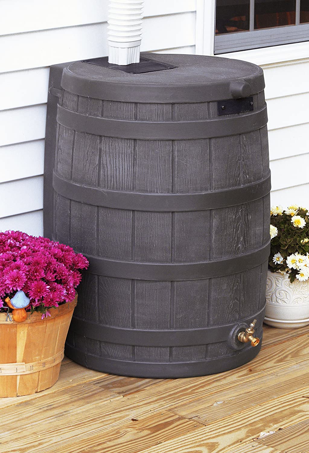 50-Gallon Outdoor Plastic Rain Barrel - image 7