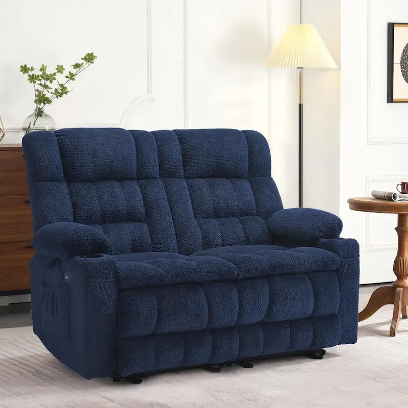 MCombo Power Loveseat Recliner, Electric Reclining Loveseat Sofa with Heat and Vibration, Cupholders, USB Charge Ports RS6314 - image 23