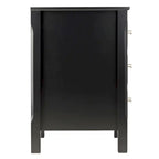 Elegant Black Wooden Nightstand with 3 Generous Storage Drawers - Dimensions: 15.75L x 15.75W x 23.63H - image 12