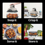 Ninja Crispi 4-in-1 Portable Glass Air Fryer Cooking System, 1500W, 4QT & 6-Cup TempWare Glass Containers with Storage Lids, Microwave, Freezer & Dishwasher Safe - image 11