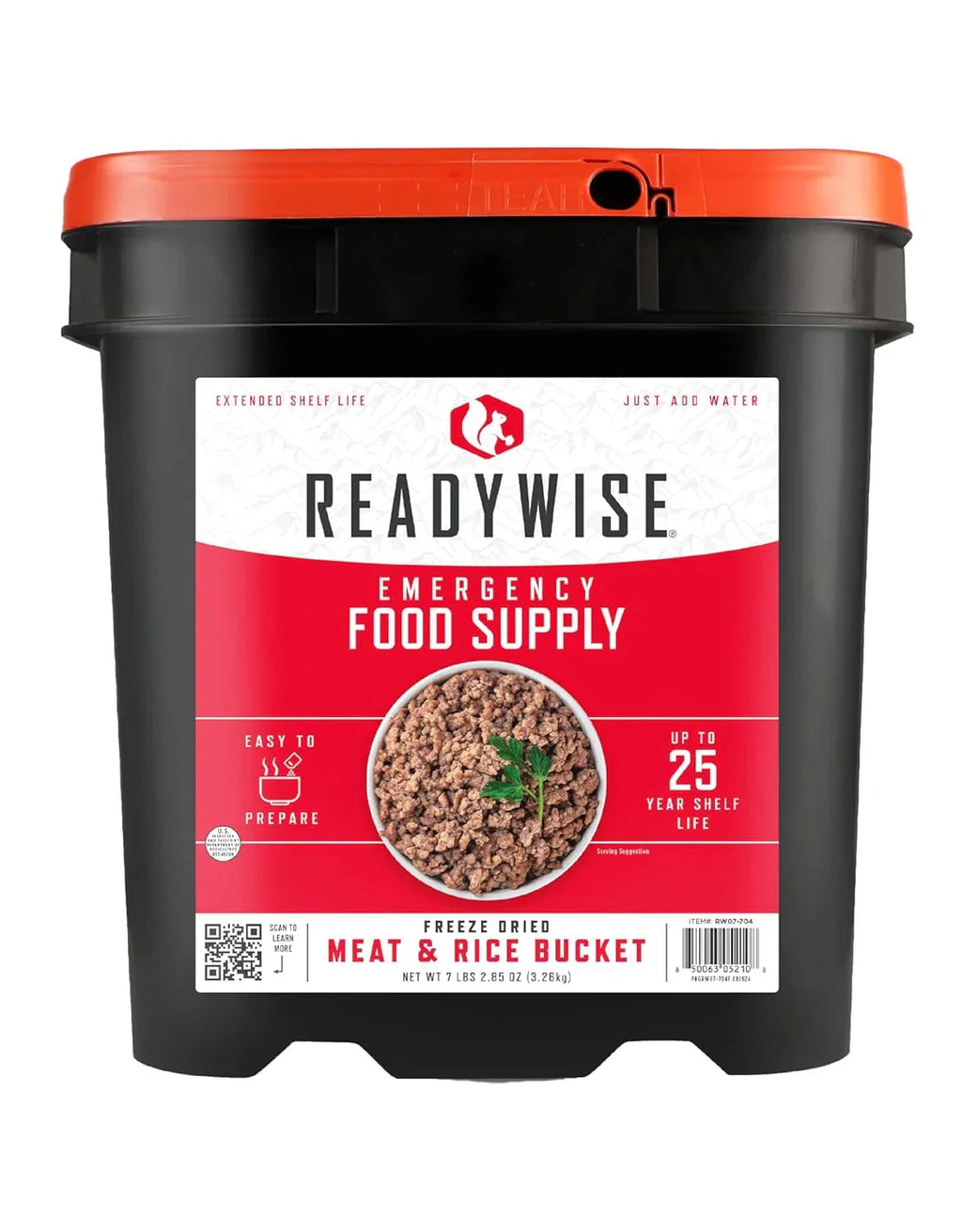 READYWISE - Chicken, Beef, Pork & Rice Emergency Food Supply Bucket, Premade, Freeze-Dried Survival Meals, 25-Year Shelf Life, Camping & Hiking Essentials, Long Term Meal & Food Supplies, 48 Meat & 40 Rice Servings - image 9
