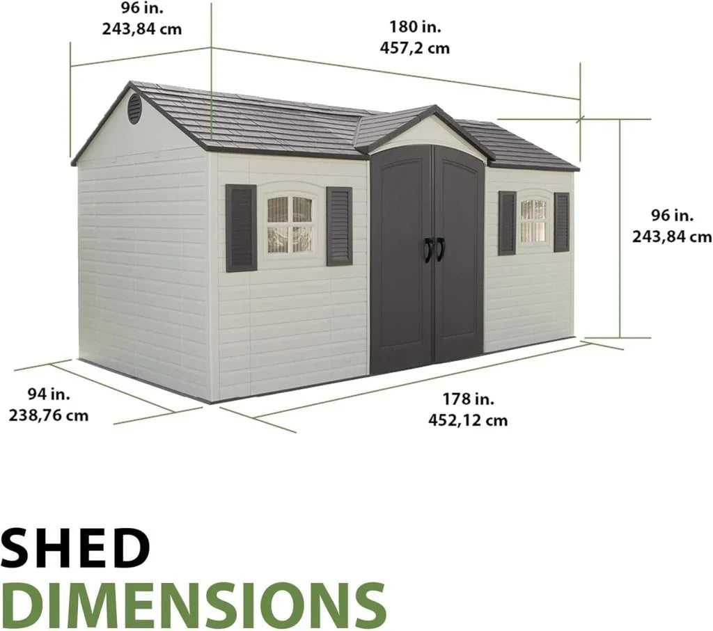 6446 Outdoor Storage Shed, 8 x 15 Foot, Desert Sand - image 4