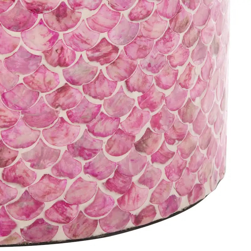 SAFAVIEH Rilla Dark Pink Round Accent Table - Dimensions: 13.8" W x 13.8" L x 19.7" H - image 3