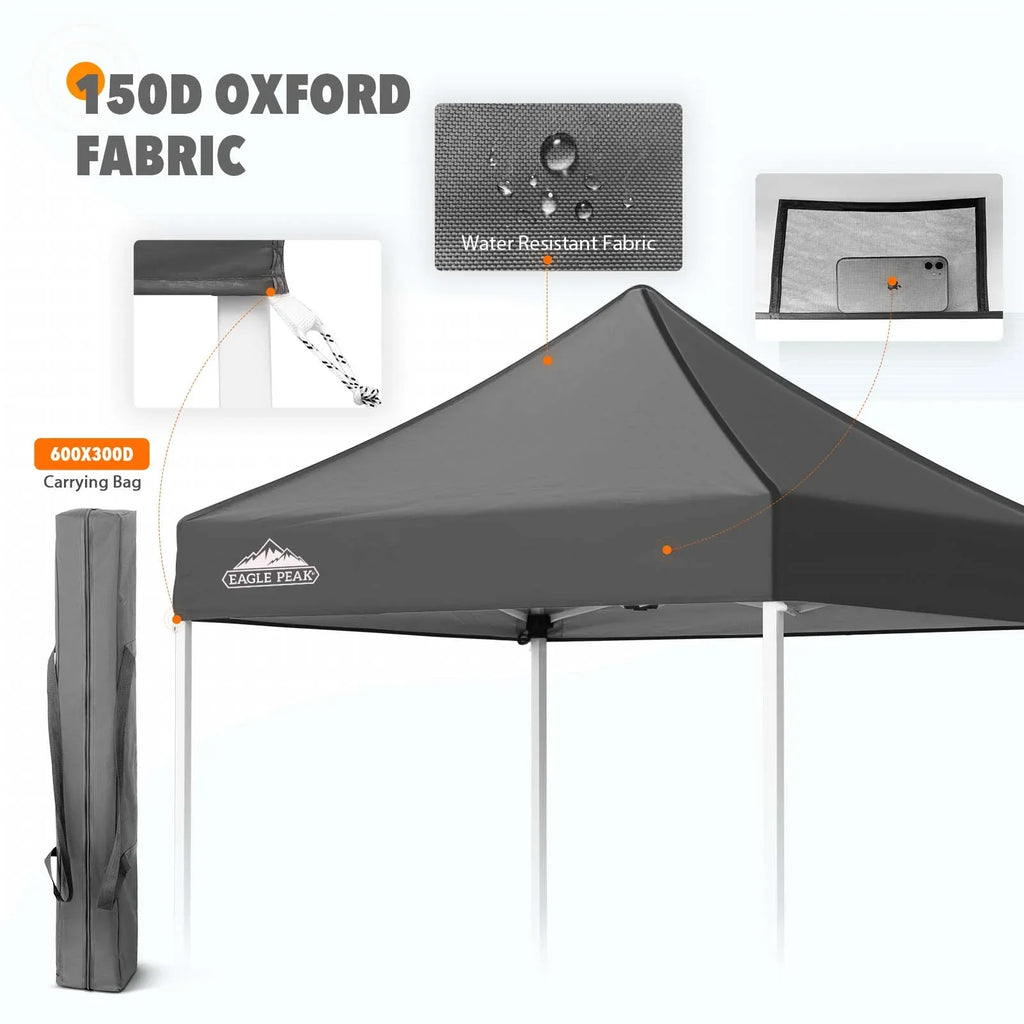 EAGLE PEAK 5x5 Pop up Canopy Tent Instant Outdoor Canopy Easy Set - up Straight Leg Folding Shelter（blue） - image 87