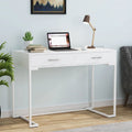 Modern Computer Desk with 2 Drawers - Stylish Study Writing Table with Storage for Home Office - image 2