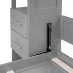 Merax Murphy Bed with Shelves, Drawers, and Integrated LED Lighting - image 7