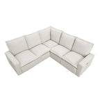 Linen Upholstered Power Recliner L-Shaped Sectional Sofa with USB Port - Soft Home Theater Seating for Living Room - image 11