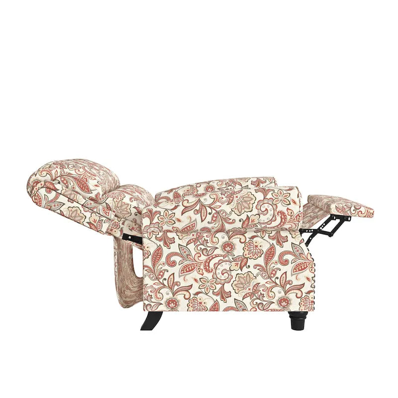 Push Back Recliner Chair with Padded Cushion and Solid Wood Legs - image 18
