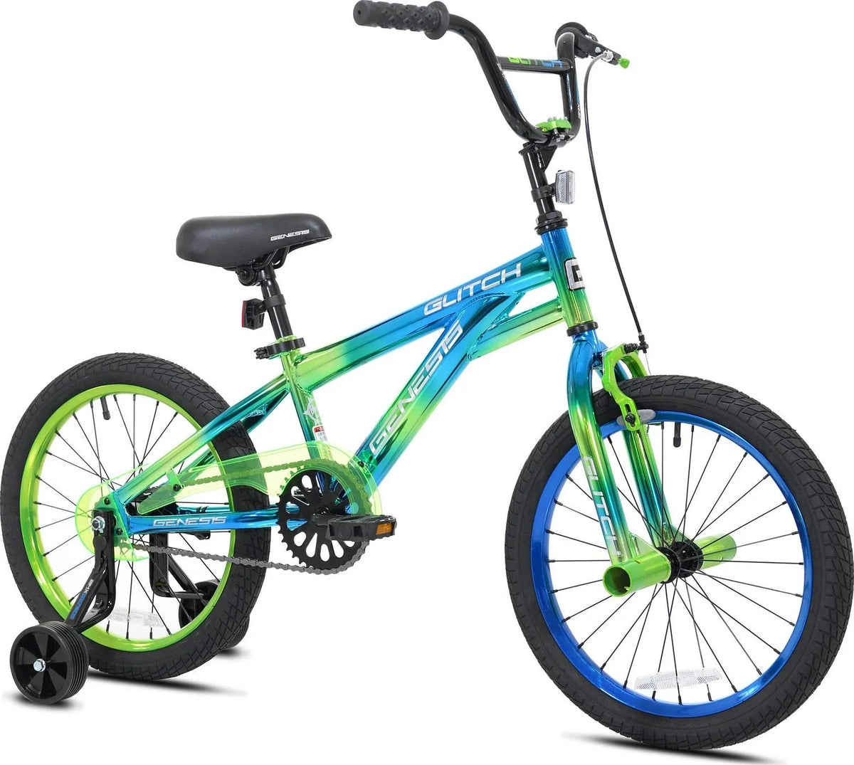 Genesis 18 Glitch Boys BMX Bike, Blue/Green - image 1